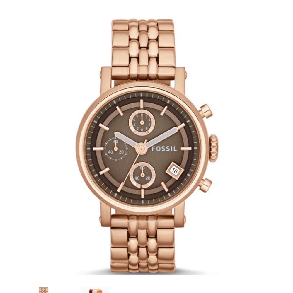 Rose Gold Fossil Watch